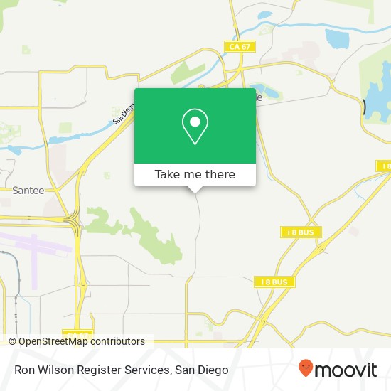 Ron Wilson Register Services map