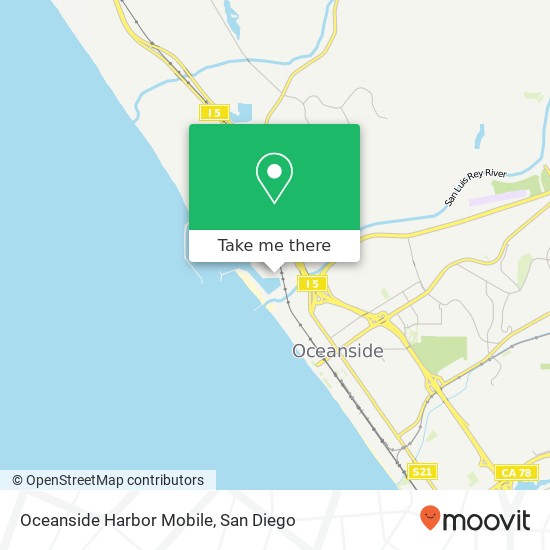 Oceanside Harbor Mobile map