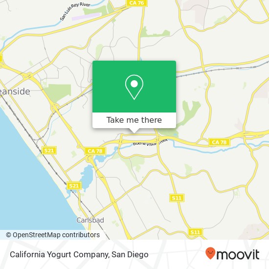 Mapa de California Yogurt Company