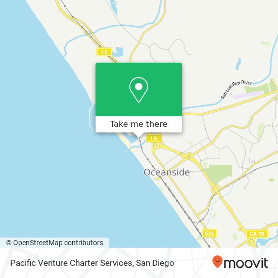 Pacific Venture Charter Services map