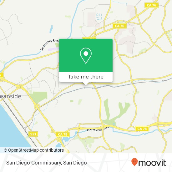 Mapa de San Diego Commissary