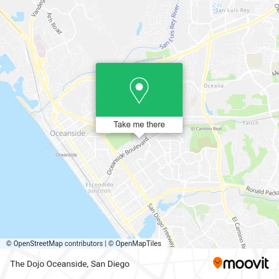 Mapa de The Dojo Oceanside