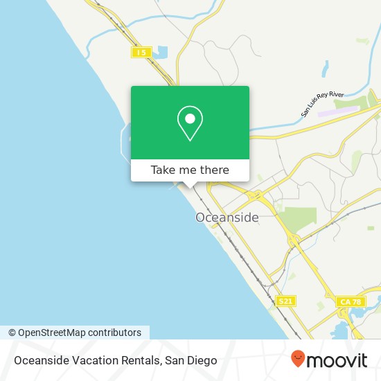 Mapa de Oceanside Vacation Rentals