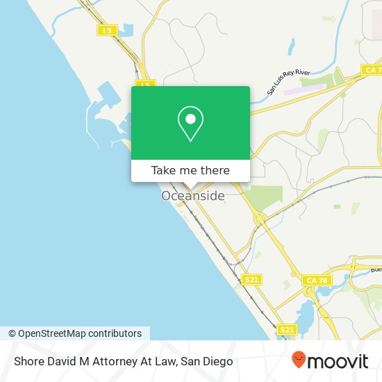 Shore David M Attorney At Law map