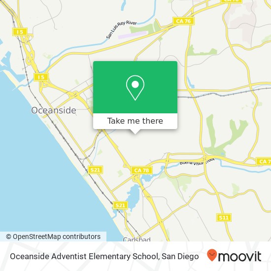 Oceanside Adventist Elementary School map