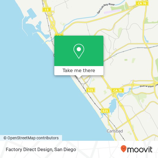 Mapa de Factory Direct Design