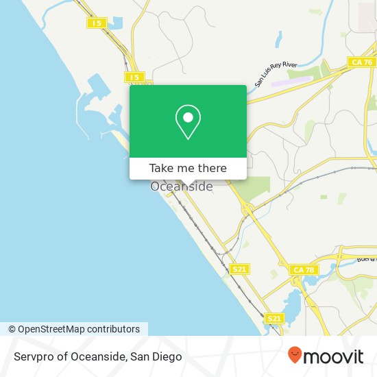 Mapa de Servpro of Oceanside