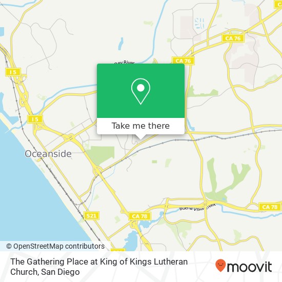 The Gathering Place at King of Kings Lutheran Church map
