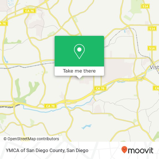 Mapa de YMCA of San Diego County