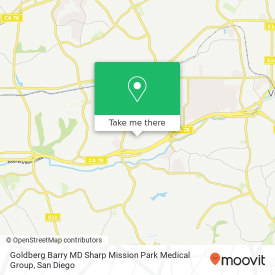 Goldberg Barry MD Sharp Mission Park Medical Group map