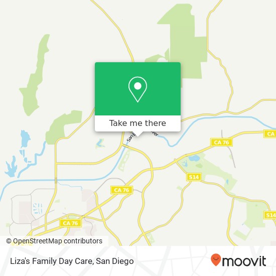Liza's Family Day Care map