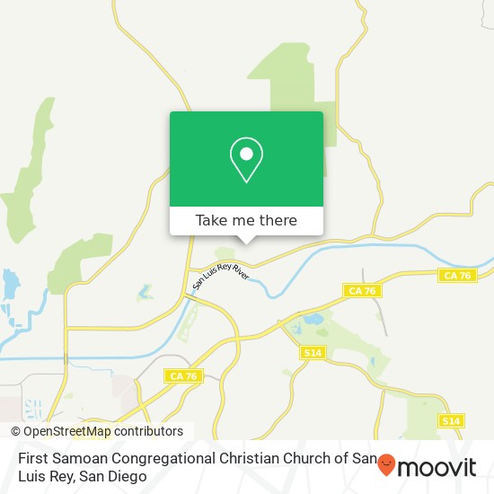 Mapa de First Samoan Congregational Christian Church of San Luis Rey