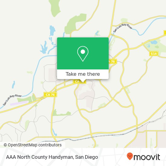 AAA North County Handyman map