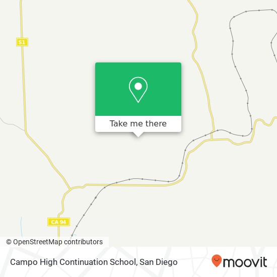 Campo High Continuation School map