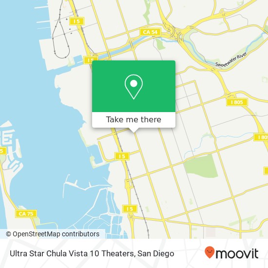 Mapa de Ultra Star Chula Vista 10 Theaters