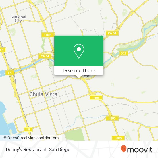 Denny's Restaurant map