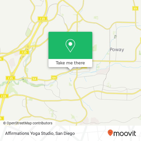 Mapa de Affirmations Yoga Studio