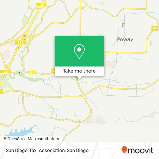 San Diego Taxi Association map