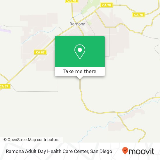Mapa de Ramona Adult Day Health Care Center