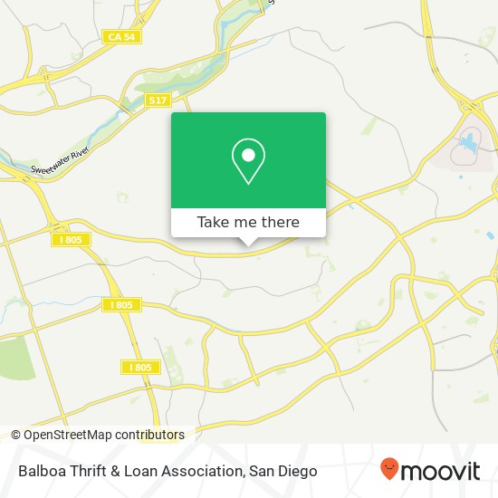 Mapa de Balboa Thrift & Loan Association