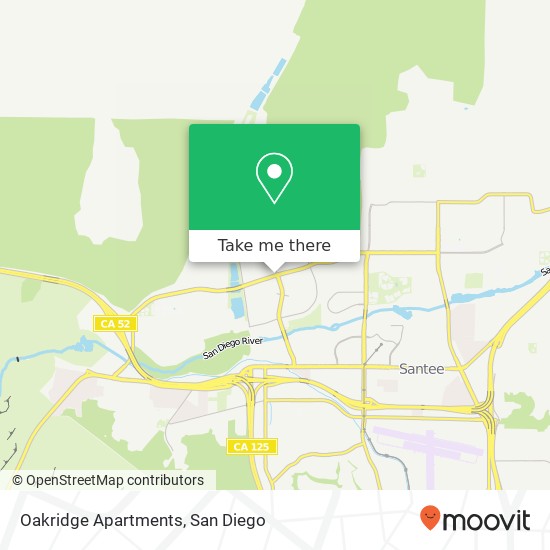 Mapa de Oakridge Apartments