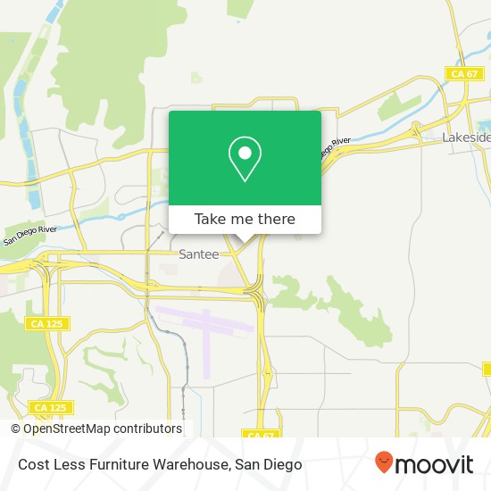 Cost Less Furniture Warehouse map