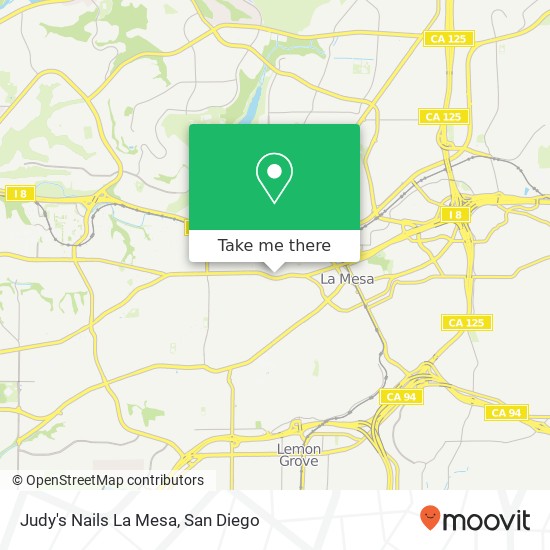 Mapa de Judy's Nails La Mesa