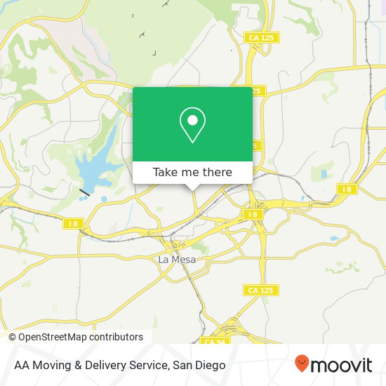 Mapa de AA Moving & Delivery Service