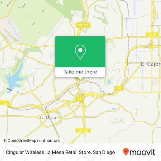 Cingular Wireless La Mesa Retail Store map