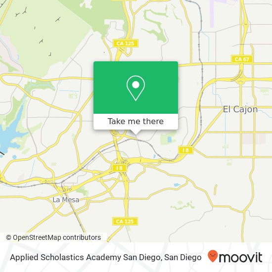 Mapa de Applied Scholastics Academy San Diego