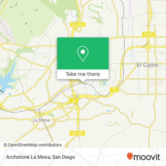 Archstone La Mesa map