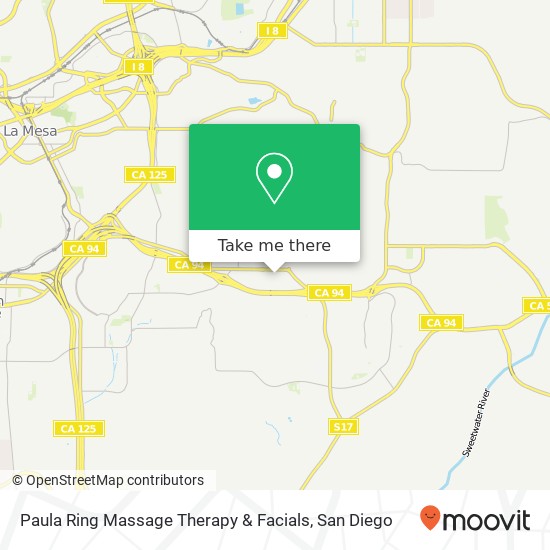 Paula Ring Massage Therapy & Facials map