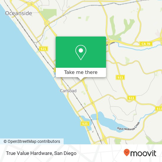 True Value Hardware map