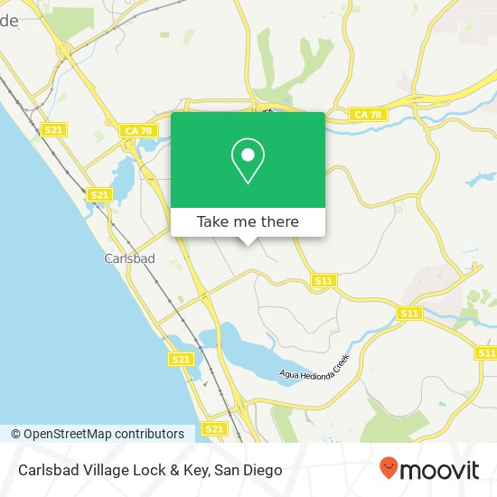 Mapa de Carlsbad Village Lock & Key