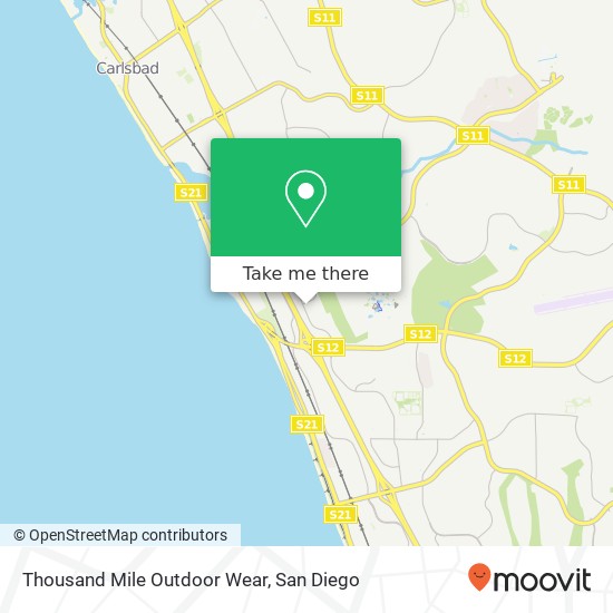 Thousand Mile Outdoor Wear map