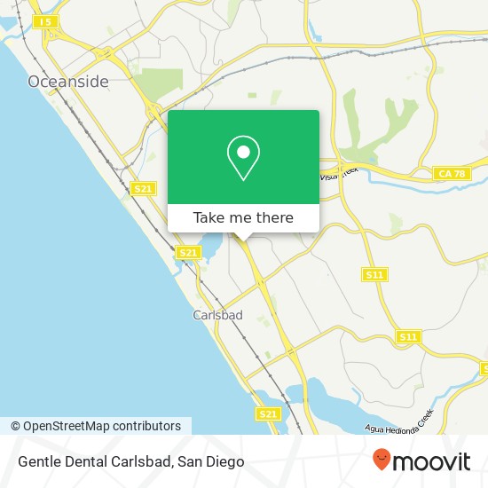 Gentle Dental Carlsbad map