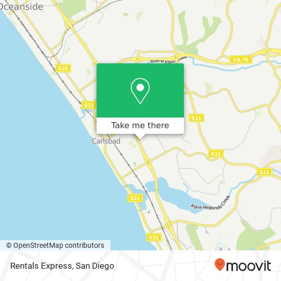 Mapa de Rentals Express