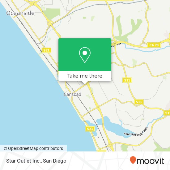 Star Outlet Inc. map