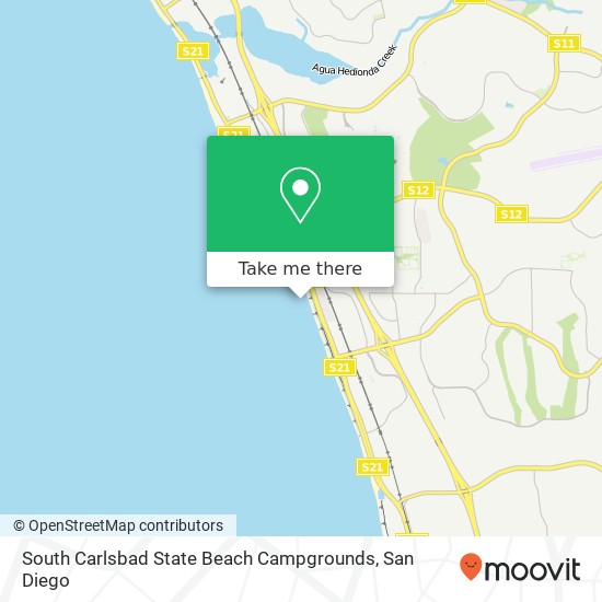 Mapa de South Carlsbad State Beach Campgrounds