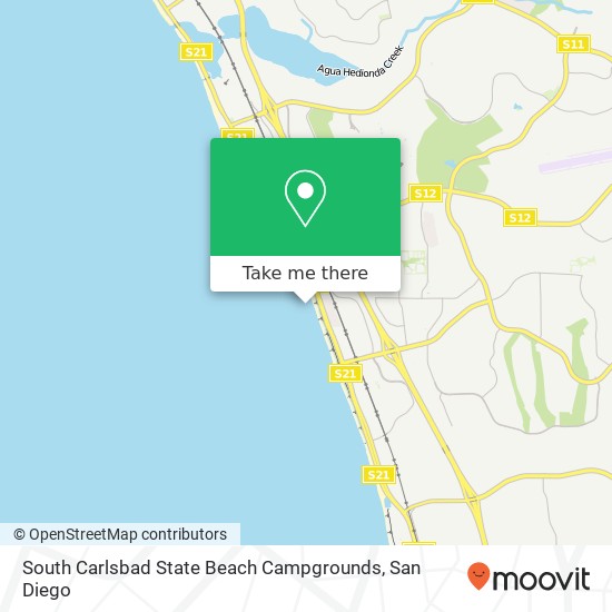 South Carlsbad State Beach Campgrounds map