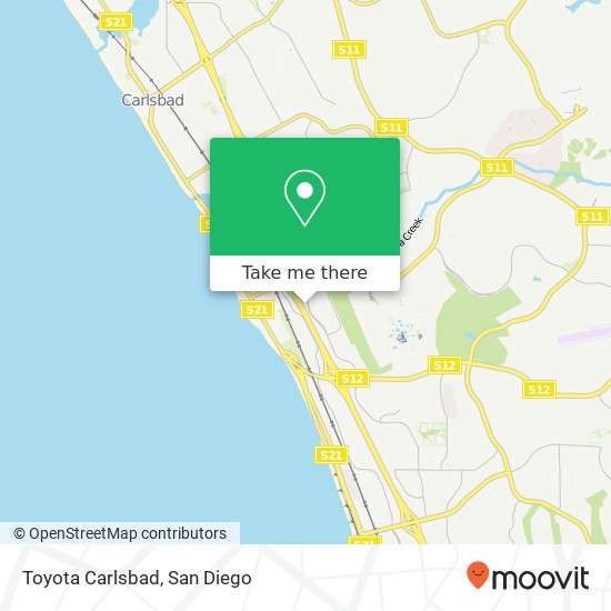 Mapa de Toyota Carlsbad