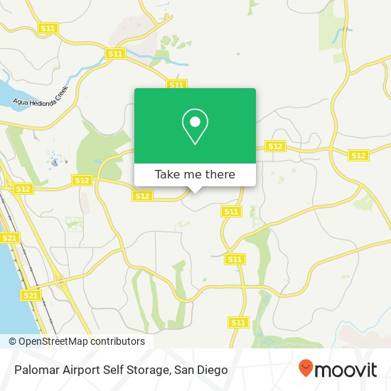 Palomar Airport Self Storage map