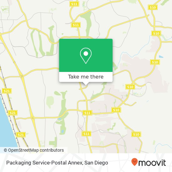Mapa de Packaging Service-Postal Annex