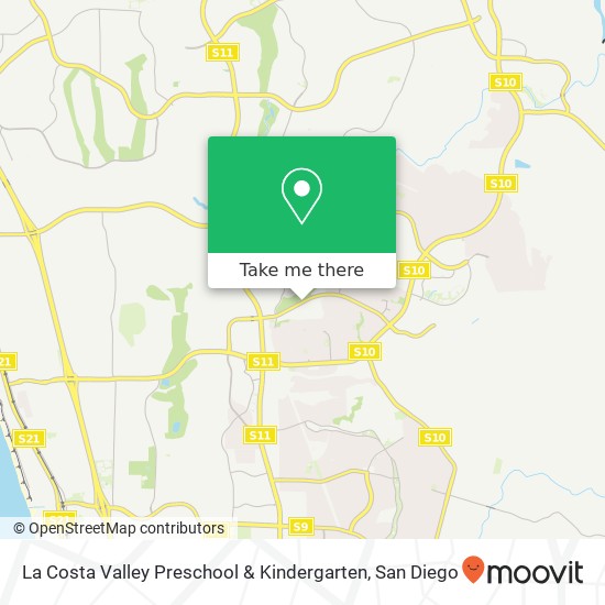 Mapa de La Costa Valley Preschool & Kindergarten