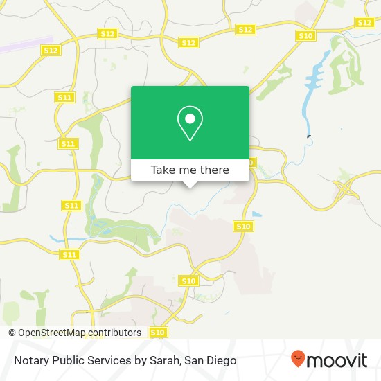 Notary Public Services by Sarah map