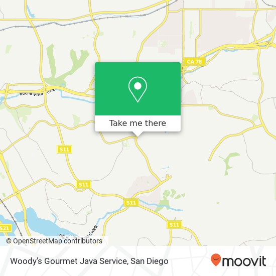 Woody's Gourmet Java Service map
