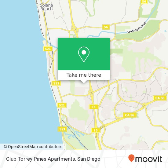 Mapa de Club Torrey Pines Apartments