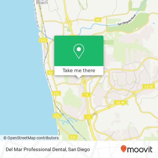 Mapa de Del Mar Professional Dental