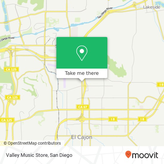 Valley Music Store map