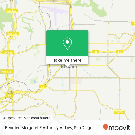 Bearden Margaret F Attorney At Law map